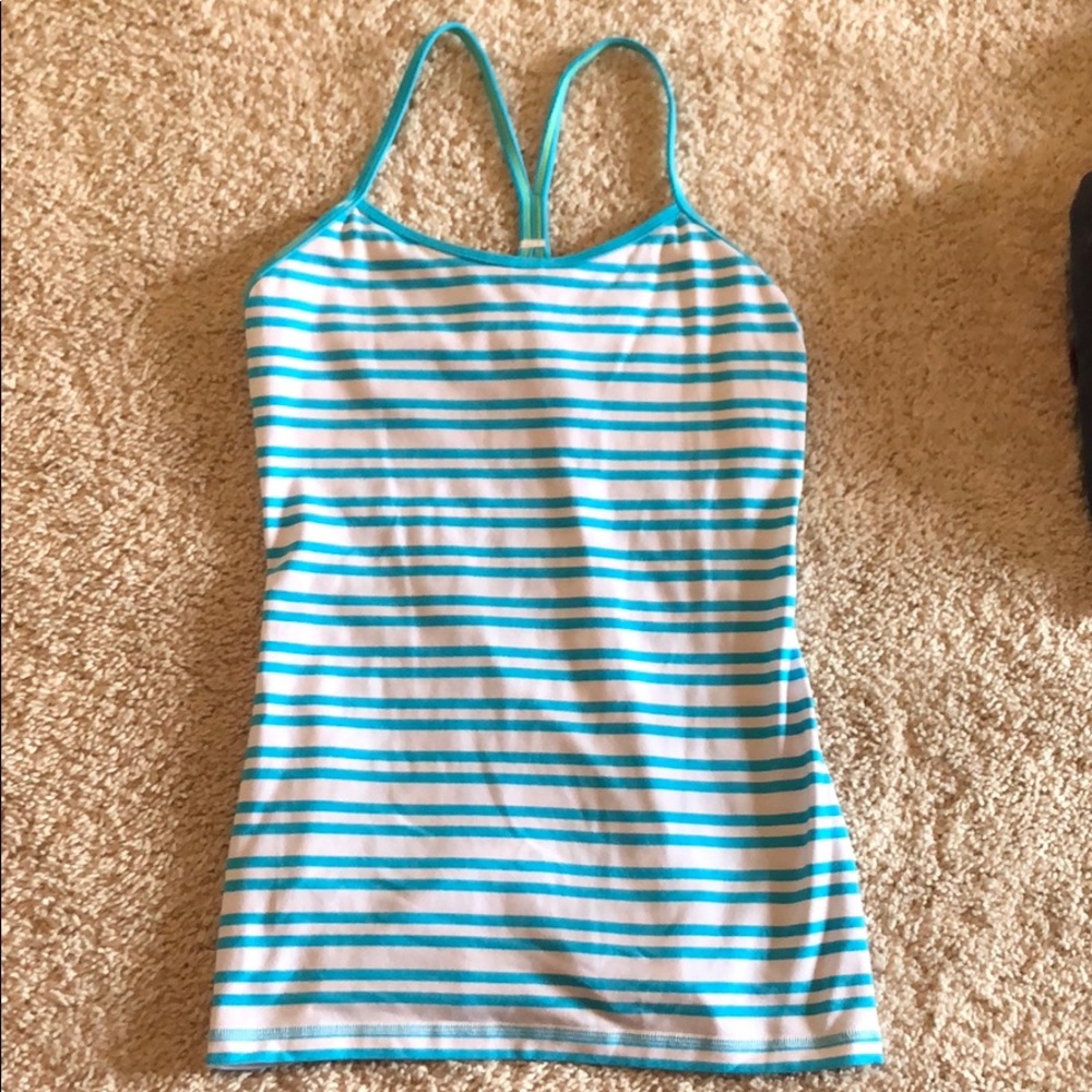 Striped lululemon workout top